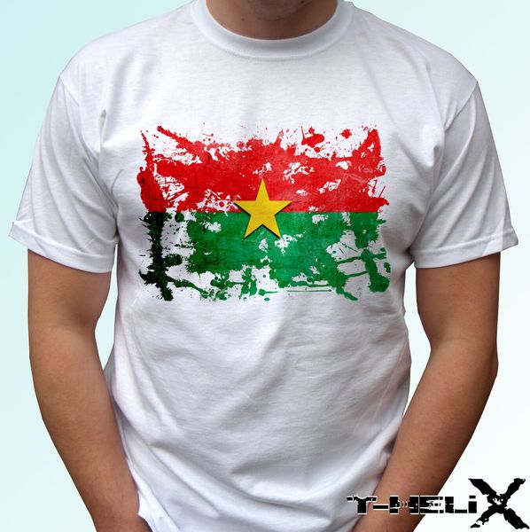 

burkina faso flag - white t shirt country design - mens womens kids &amp baby