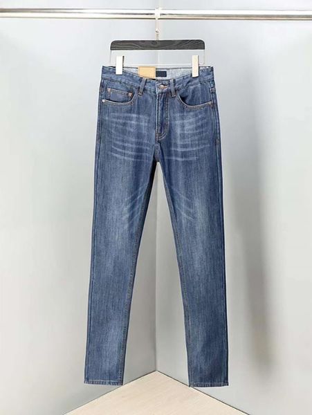 

men's jeans winter homme small men casual slim stretch classic denim pants trousers plus size 29-42 high quality, Blue