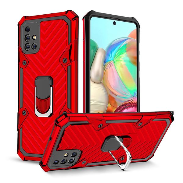 

military level shockproof phone case for samsung a71 with 360 degree magnetic ring holder kickstand protective case