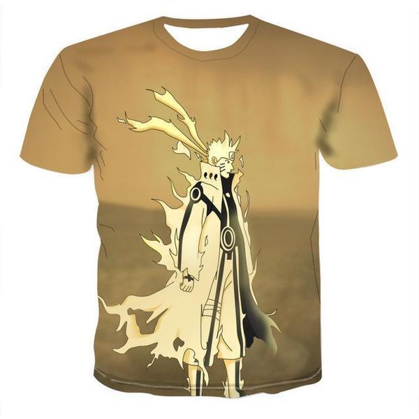 

japan anime summer o -neck daily 3d print shirts graphic plus size horror men clothing