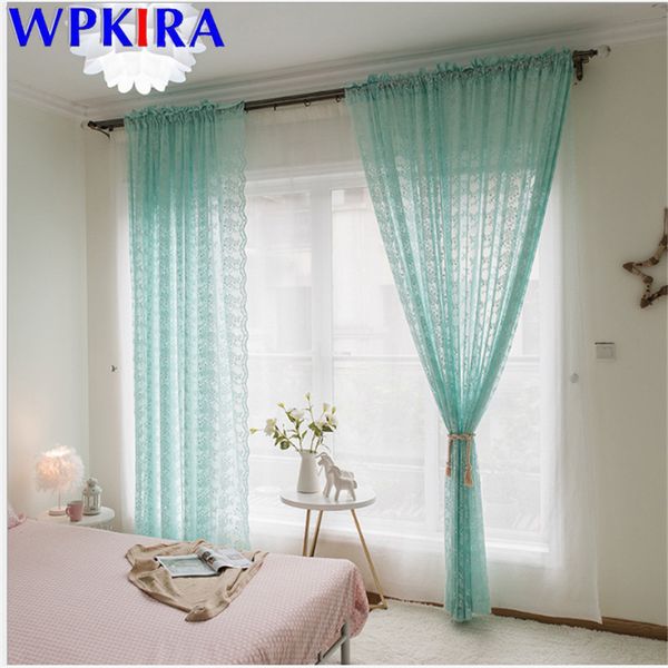

sweet embroidery tulle curtain for girls bedroom voile lace sheer curtain balcony kitchen drape panel window blinds x-ad431#30