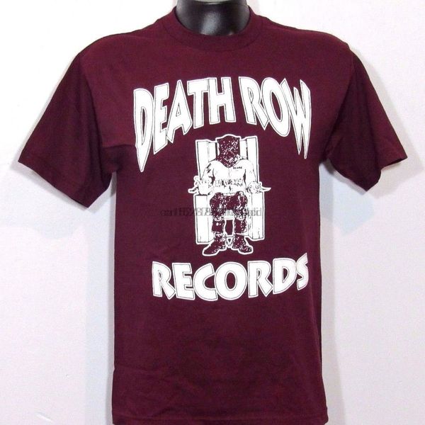 

new death row records hip hop rap burgundy t shirt