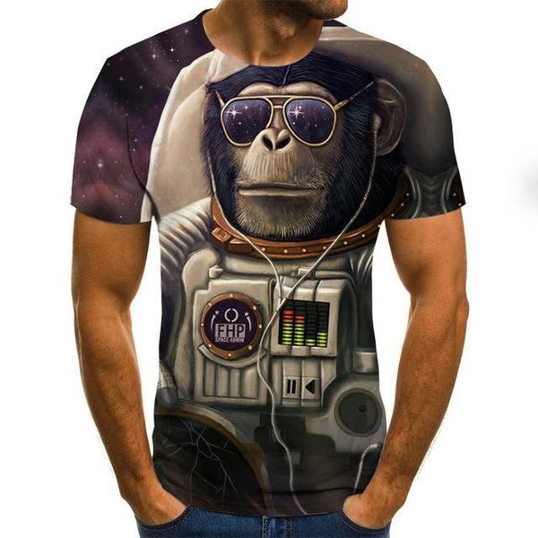 

men 's 3d animation print short -sleeved t -shirt hip -hop 's pullover 3d print shirts harajuku hippie oversized men clothing