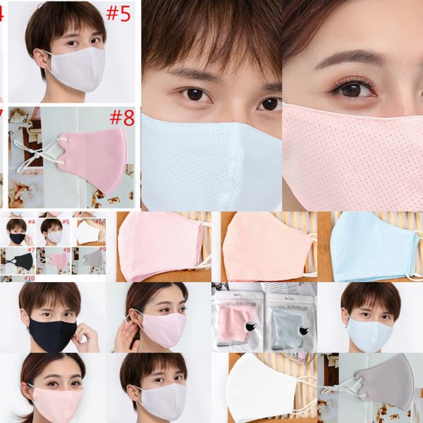 

2021adults fashion ice silk face mask summer protective sun anti dust ultraviolet-proof masks 3vd1