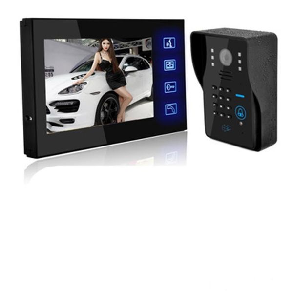 

7 inch hd multi-function hd with monitor video doorbell touch button color video intercom waterproof doorbell