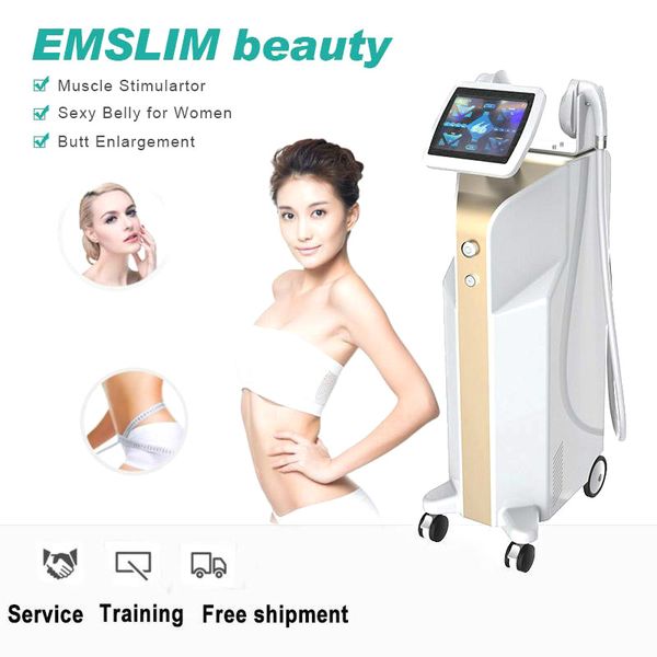 

new arrival emslim em slim fat removal & body contouring machine high intensity focused electromagnetic muscle stimulation device, Black;white