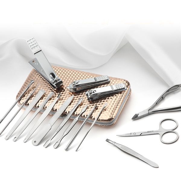 

nail art kits manicure pedicure care set 16 piece cutter cuticle clippers kit