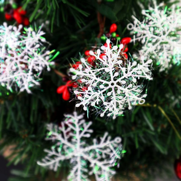 Fiocco di neve artificiale di Natale 3 pezzi/pacco Decorazione per albero di Natale Neve Fiocchi di neve finti Decorazioni natalizie per la casa noel