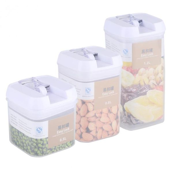 

storage bottles & jars sealed container box grain nuts cereal plastic transparent organizador cozinha