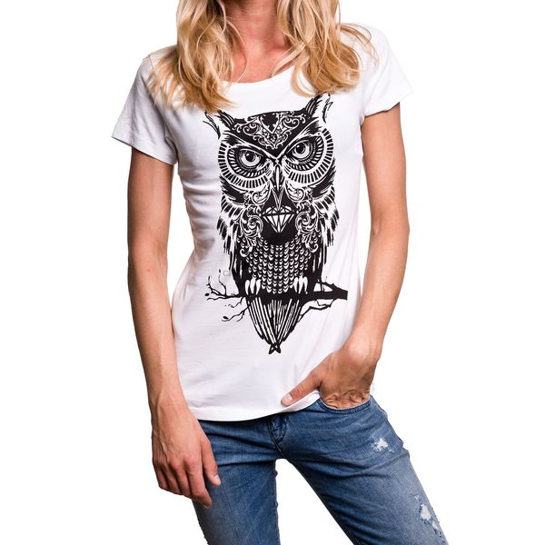 

сова womens футболка swag прохладный сова женская мода top алмазные hip hop хиппи
