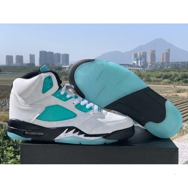

shoes new 5 island green white basketball sneakers 5s guo ailun jumpman reflective snow leopard men sports trainer with box, Black