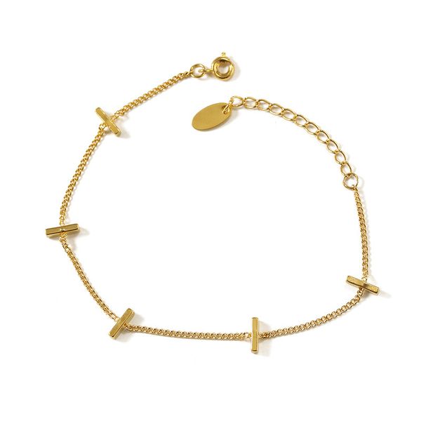 

link, chain gold color square bead bracelets simple korea ins for women romantic travel jewelry, Black
