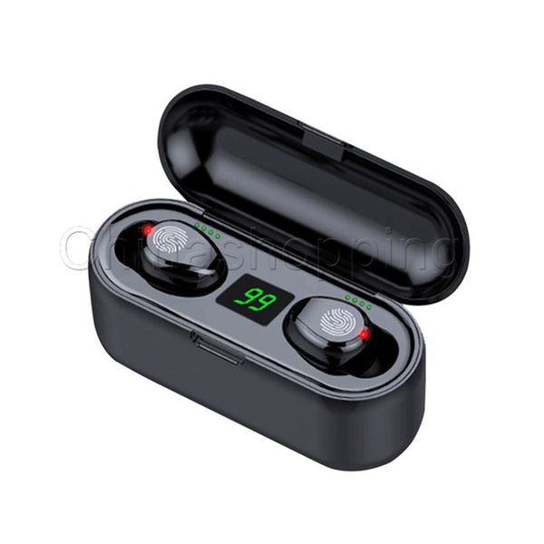 

f9 bluetooth v5.0 earphone wireless earphones stereo sport wireless headphones earbuds headset 2000 mah power for phone