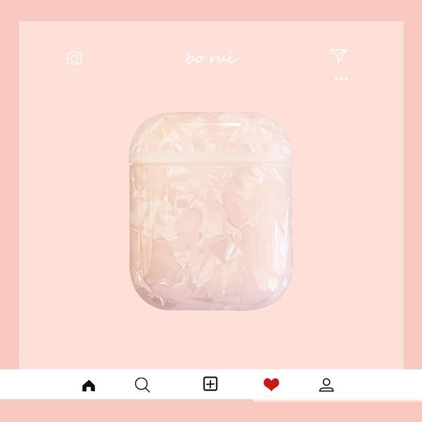 

ins shell pattern for airpods2 protective case earphone box airpods protective case silicone drop-resistant female for apple
