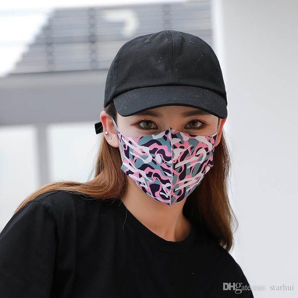 

женщины print designer face mask рот маска открытый многоразовый protetive маска