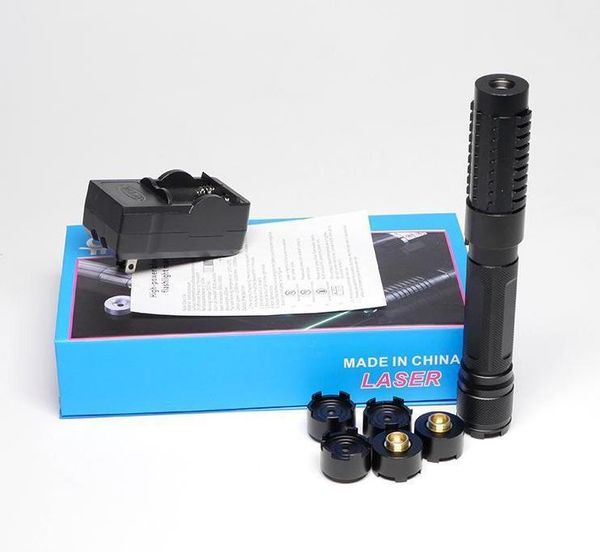 

new high power 450nm thor m2 blue laser pointers pen classiv adjustable focus lazer 5 pattern adapter charger box epacket ing