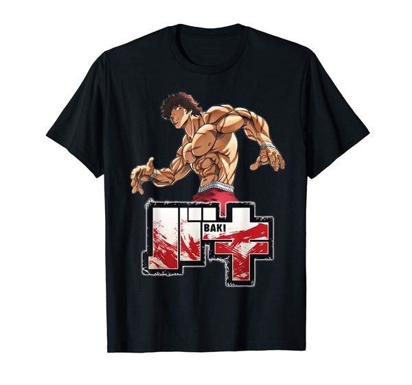 

baki hanma the grappler anime black t-shirt s-3xl basic models tee shirt