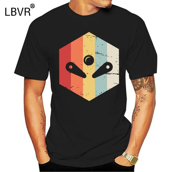 

мужчины тенниски retro 70s пинбол ласты иконка pinball t shirt печатных t-shirt тройники верхней