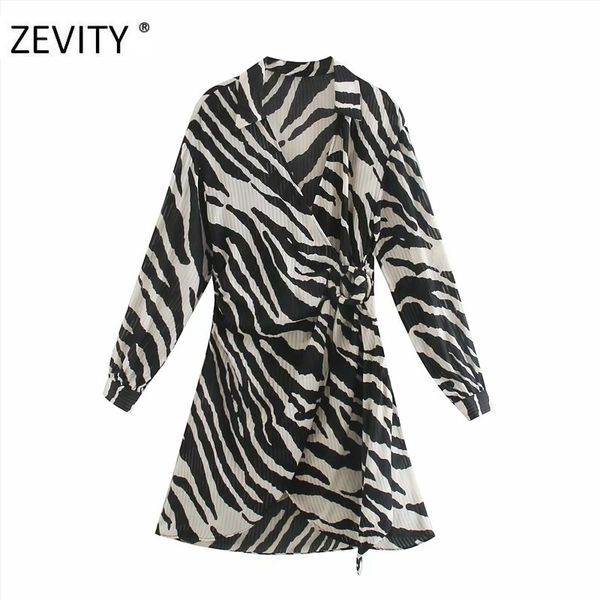 

casual dresses zevity women vintage animal texture print sashes mini dress female batwing sleeve kimono vestido chic slim ds4266, Black;gray