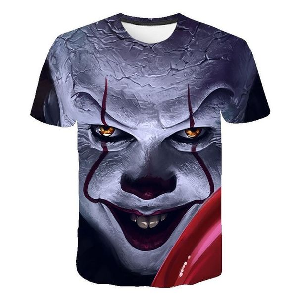 

sketch the clown joker face male clown short sleeved joke 3d print shirts funny kawaii comics men clothing
