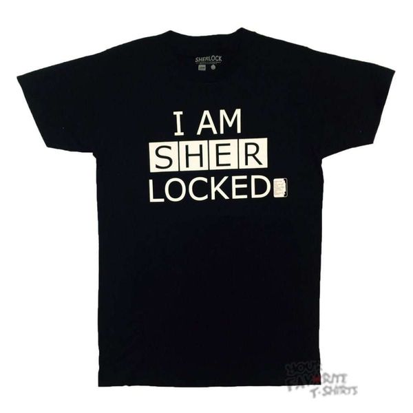 

Sherlock Holmes I am Sherlocked Sher locked BBC licensed adult T shirt