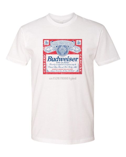 

budweiser проблемные mens мягкий хлопок comfy футболка пиво tee new - white 2019 мода тенниска бесплатная доставка tee