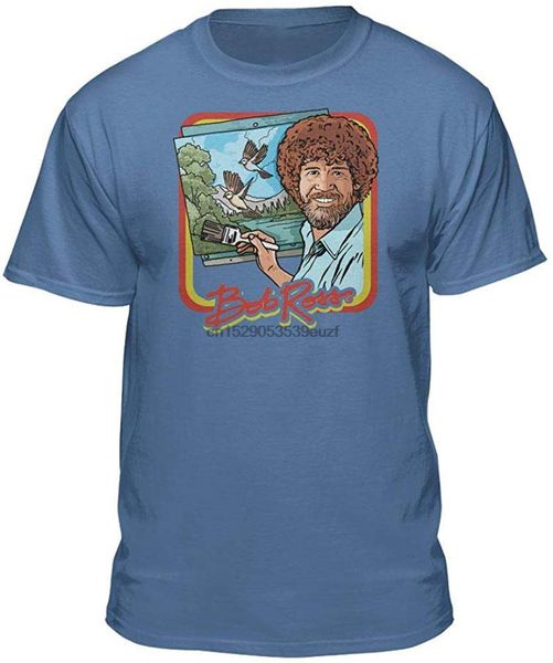 

bob ross retro painting tshirt 100% authentic graphic t shirt men women for men women tee shirt fashion classic style