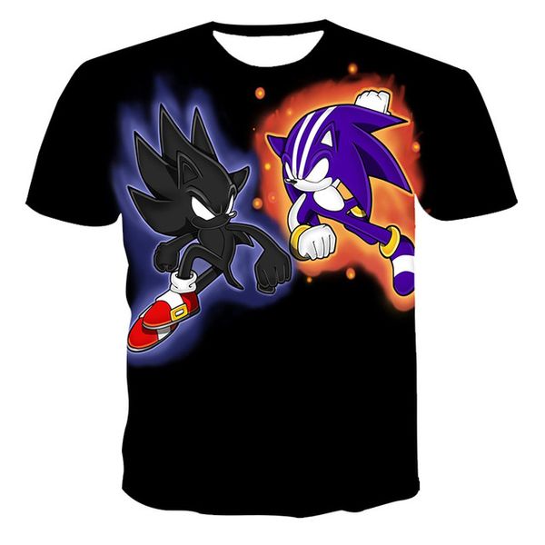 

boys cartoon sonic hedgehog blue girls baby 3d print shirts humor kawaii hentai men clothing