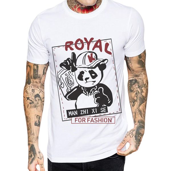 

manzhixise мужчины футболка royal panda отпечатано с коротким рукавом хлопок повседневная прохладный tops hipster tee man футболка hip hop м
