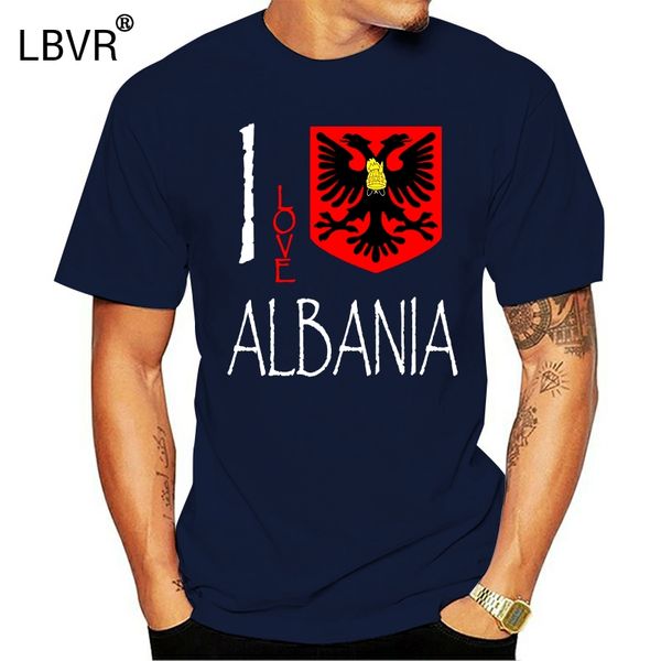 

новый бренд-одежда футболки albania i love культура флаг t shirt tees летняя мода