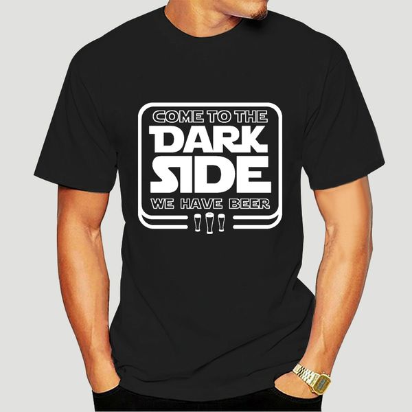 

darkside with beer t-shirt funny sith wars star vader darth pub bar novelty gift harajuku s fashion classic-1573a