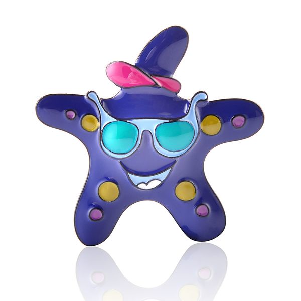

brooch of creative design marine organism starfish brooches for women pin badges fashion brooch dress coat accessories jewelry, Gray