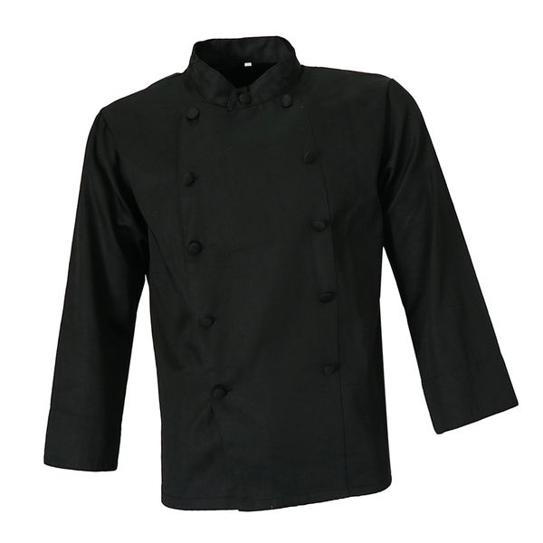 

chef jacket l restaurant bakery uniform middle sleeves -2xl, White;black