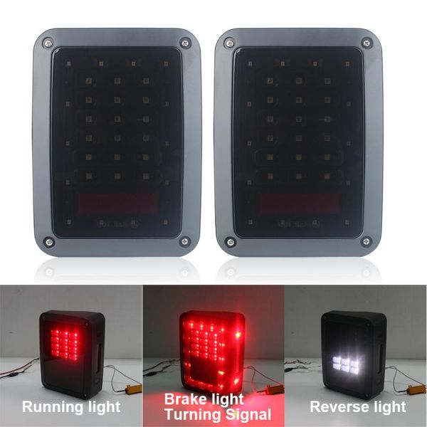 

for wrangler jk jku 2007-2020 tail light 2pcs led taillight brake light reverse signal european/us version