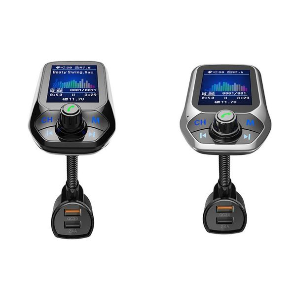 

1.8inch tft color display bluetooth car kit handsusb quick charge fm transmitter mp3 music player