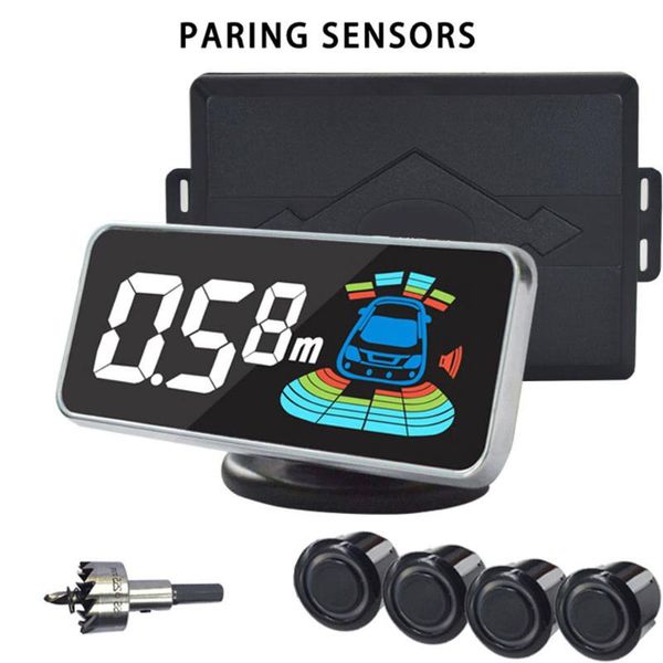 

parking sensor electromagnetic sensor 8 car probes front motion backlight car electronics auto detector kit voice buzzer