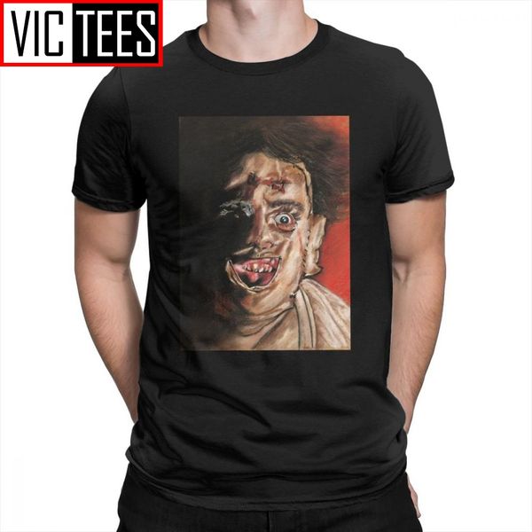 

helloween horror texas chainsaw massacre man t shirt vintage purified cotton short sleeved round neck t-shirts clothes