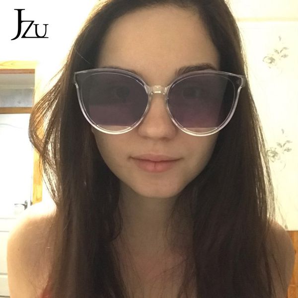 

sunglasses jzu arrival 2021 fashion lady retro cool metal glasses mirror classic vintage feminino uv400, White;black