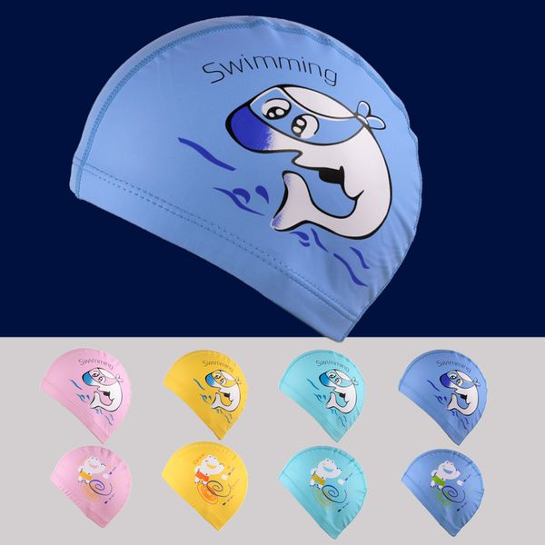 

shower caps swimming pool solid color printed children's cap floral for both men and women cloth