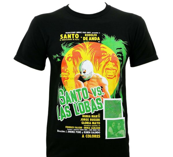 

аутентичные santo vs. las лобас luchador slim - fit футболка s m l xl 2xl 3xl новая печатная тенниска смешные моды марка