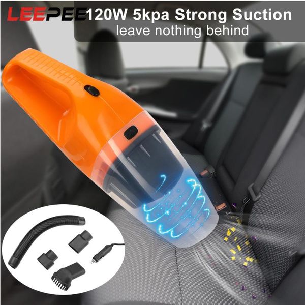 

leepee powerful car handheld vacuum cleaner wet and dry dual use with led light car clean 12v protable vacuum cleaning