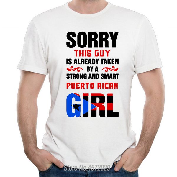 

fashion puerto rican flag t shirt this guy is already taken puerto rico girl men t-shirt funny cotton tshirt men xmas gift