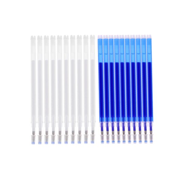 

20 pieces high temperature disappearing refill pen heat erase pen fabric markers sewing tools blue/white, Black