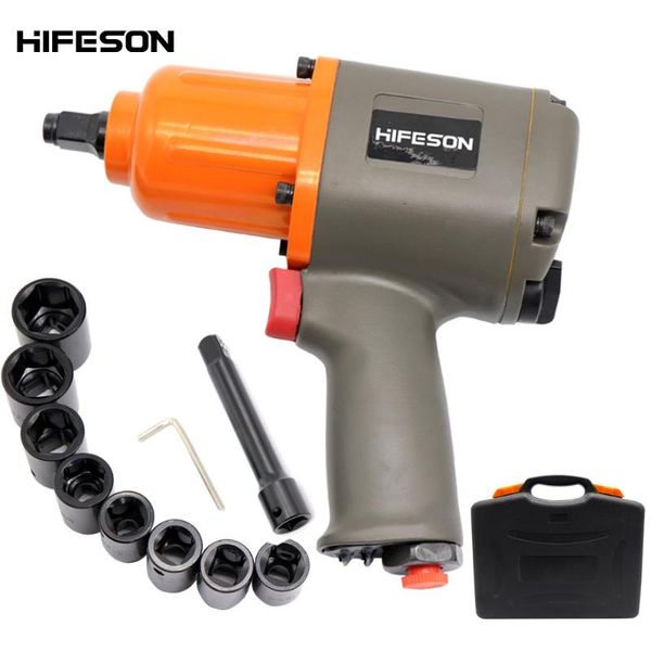 

air pneumatic wrench 1/2" 850n torque impact socket spanner tire removal tool nut sleeves toolbox set