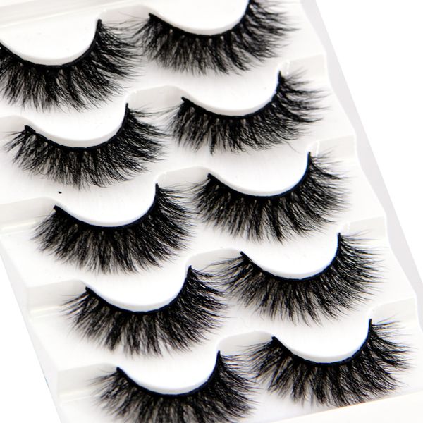 

new 5pair mink eyelashes 100% cruelty handmade 3d mink lashes full strip lashes soft false eyelashes makeup