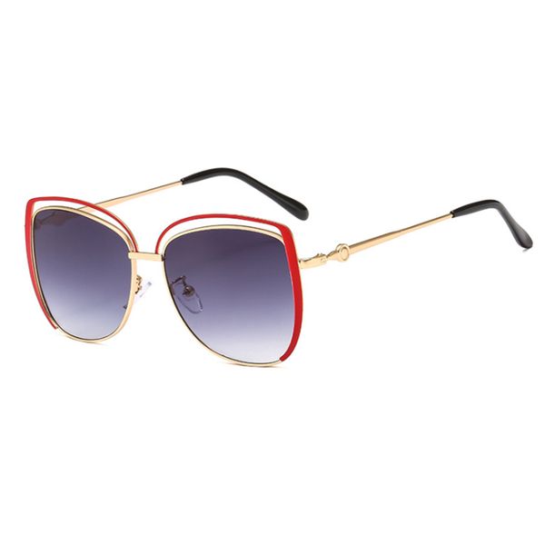 

sunglasses 2021 fashion butterfly women metal plastic frame material lenses 1628 uv400 protection eyewear, White;black