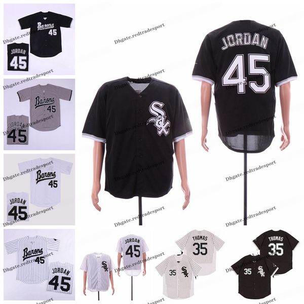 

ncaa mens 35 frank thomas michael jodan #45 birmingham barons baseball jerseys black stitched michael birmingham barons baseball shirt