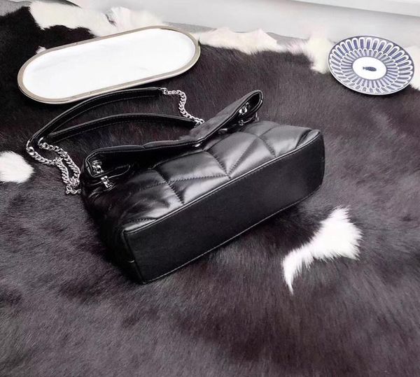 

2019 famous desinger handbag genuine soft goat leather convertible flap should bag women metal chain handbag 28