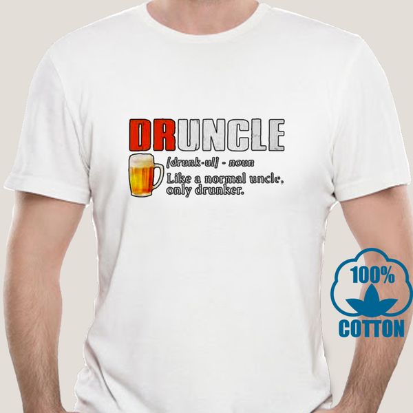 

0513d men tshirt druncle shirt funny gift for uncle beer lover t shirt printed t-shirt tees top