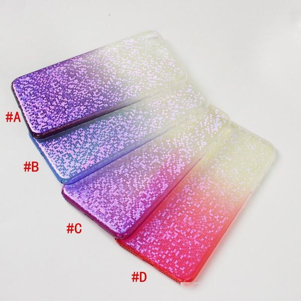 

mosaic pattern case for iphone x 8 7 plus gradient color transparent hard pc phone case for samsung galaxy note 8 s8 plus